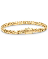 Devata Gold Plated Borobudur Oval 6mm Chain Bracelet Sterling Silver