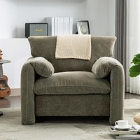 Modern Style Chenille Oversized Armchair Accent Chair Single Sofa Lounge Chair