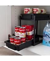 Iris Usa 2-Tier Under Sink Organizer, Pack, Storage with Sliding Drawers - Versatile solution for Office, Kitchen or Bathroom