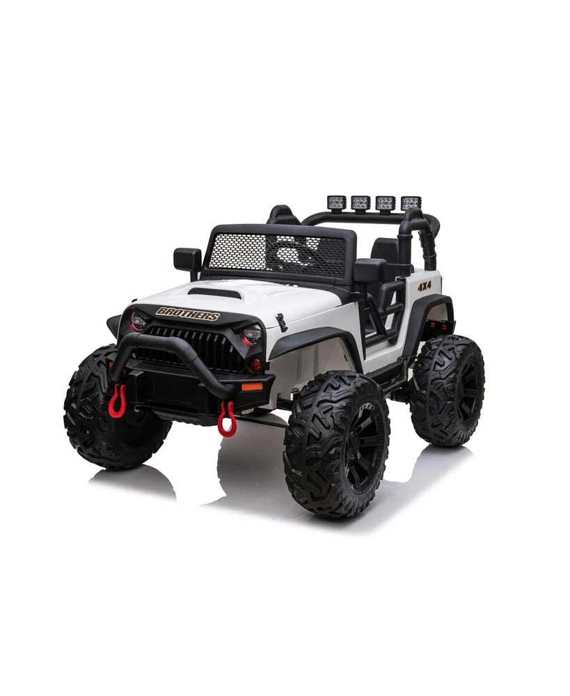 Streamdale Furniture 24V Jeep Double Drive Children Ride- On Car With 200Wx2 12V9Ahx2Battery, Parent Remote Control