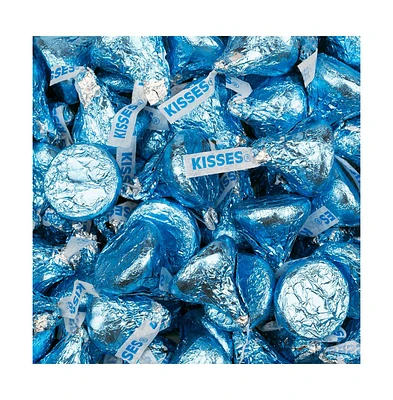 Just Candy Light Blue Hershey's Kisses Candy Milk Chocolates