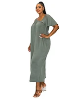 L I V D Plus Size Willow Wide-Legged Pocket Jumpsuit