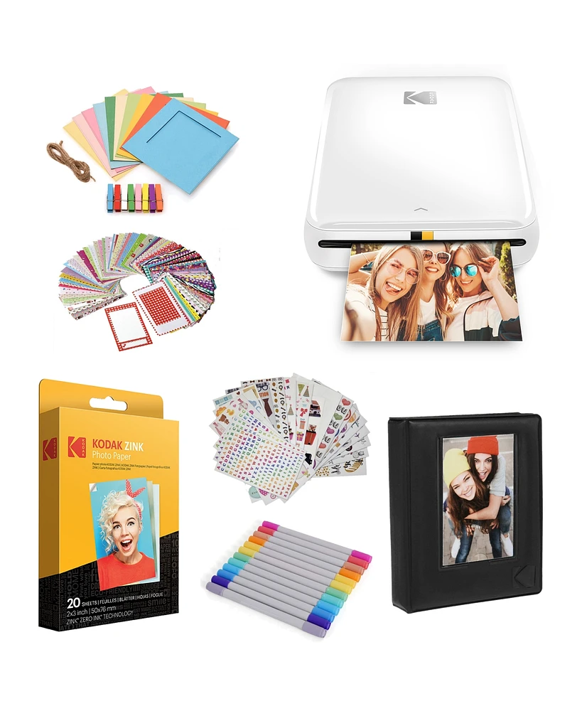 Kodak Step Instant Photo Printer 2x3" Starter Bundle with Bluetooth & More