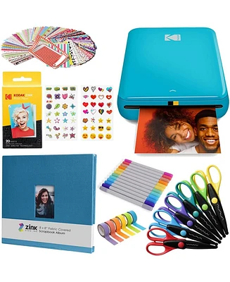 Kodak Step Mobile Instant Photo Printer 2x3" & Scrapbook Bundle