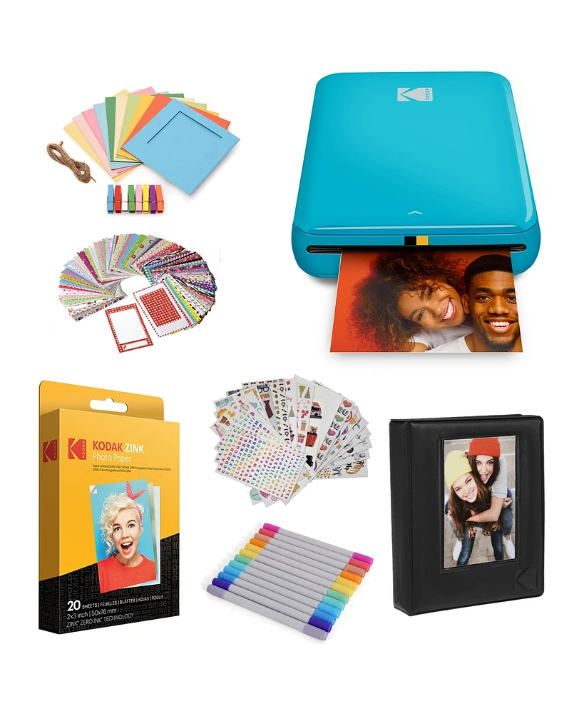 Kodak Step Instant Photo Printer 2x3" Starter Bundle with Bluetooth & More