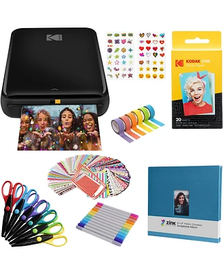 Kodak Step Mobile Instant Photo Printer 2x3" & Scrapbook Bundle