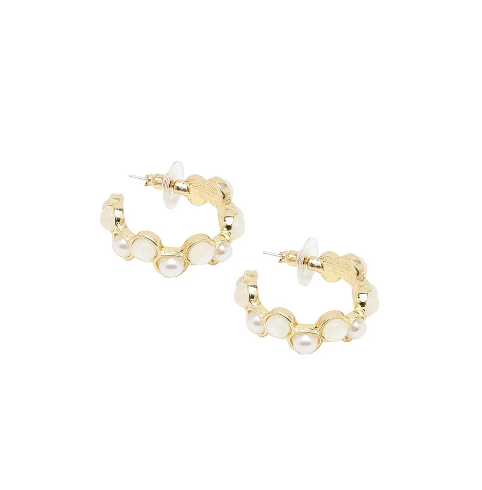 Sohi Women's Swirl Hoop Earrings