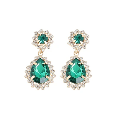 Sohi Women's Crystal Drop Earrings