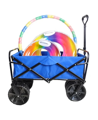 Simplie Fun Folding Wagon Garden Shopping Beach Cart