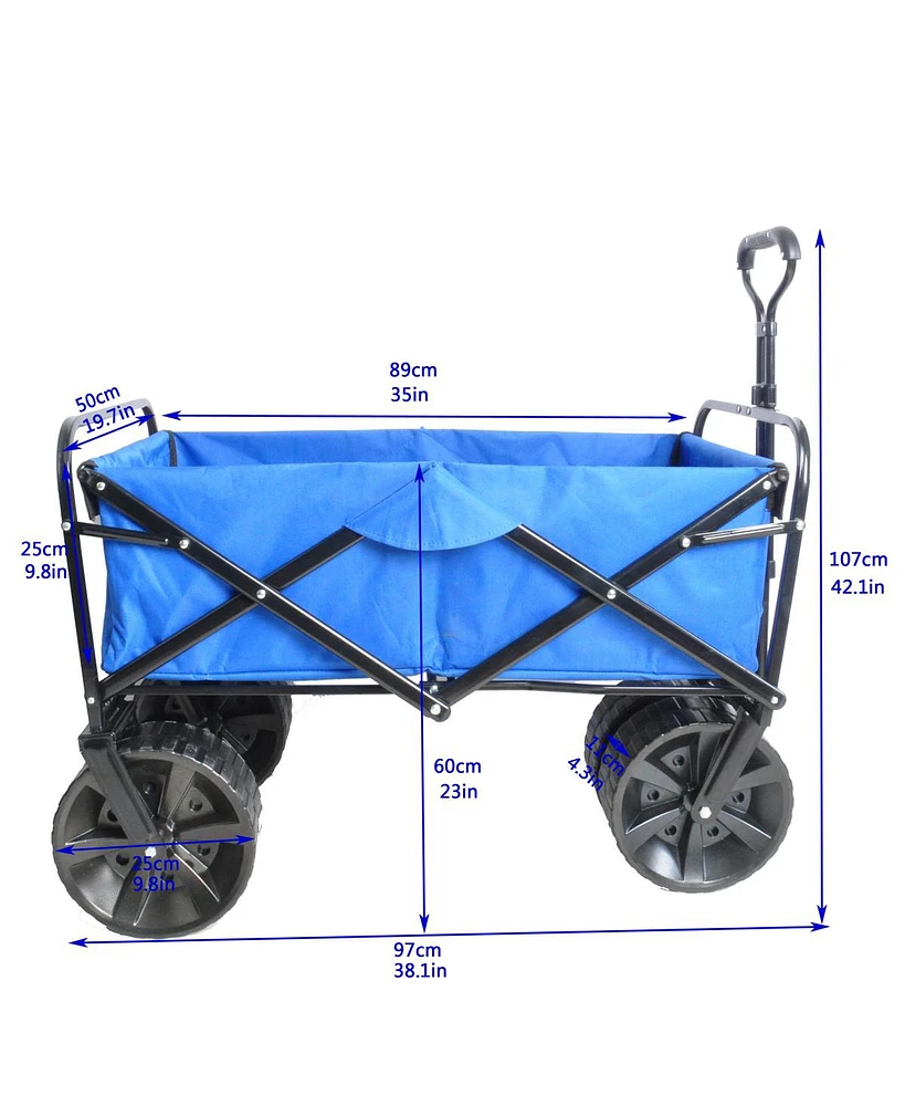 Streamdale Furniture Folding Wagon Garden Shopping Beach Cart
