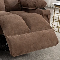 Brown Rocker Recliner Chair with Massage & Heat