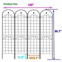 Rustproof Metal Garden Trellis for Climbing Plants