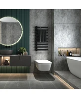 Mega Casa Electric Heated Towel Rack Wall Mounted Drying Rack, Stainless Steel Towel Warmer 9 Bars