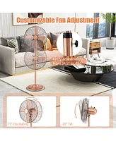 Slickblue 16 Inch Pedestal Standing Fan Oscillating Pedestal Fan with 3 Speeds and Adjustable Height