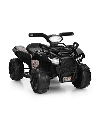 Slickblue 6V Kids Atv Quad Electric Ride On Car with Led Light and MP3