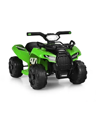 Slickblue 6V Kids Atv Quad Electric Ride On Car with Led Light and MP3