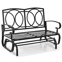 Sugift Outdoor Swing Glider Chair with Comfortable Cushions