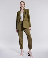 Bcbg New York Women's Washed Twill Open Front Blazer