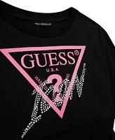 Guess Big Girl Mixed Fabric Long Sleeve Dress