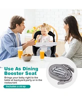 Costway Toddler 8-in-1 High Chair Convertible Dining Booster Seat w/ Removable Tray