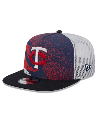 New Era Men's Navy Minnesota Twins Court Sport 9FIFTY Snapback Hat