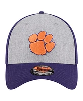 New Era Men's Heather Gray/Purple Clemson Tigers Two-Tone 39THIRTY Flex Hat