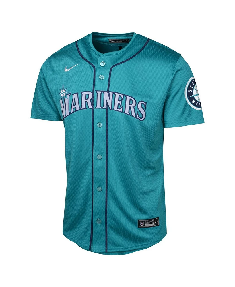 Nike Big Boys and Girls Aqua Seattle Mariners Alternate Limited Jersey