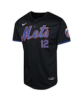 Nike Big Boys and Girls Francisco Lindor Black New York Mets Alternate Limited Player Jersey