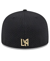 New Era Men's Black Lafc Throwback Mesh 59FIFTY Fitted Hat