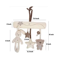 NeatoTek Plush Baby Hanging Rattle Toys: Soft Music for Crib & Stroller