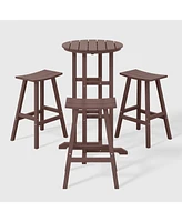 WestinTrends Outdoor Patio Bar Height Table and Stool -Piece Dining Set