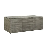 vidaXL Patio Storage Box Poly Rattan 70.9"x35.4"x27.6