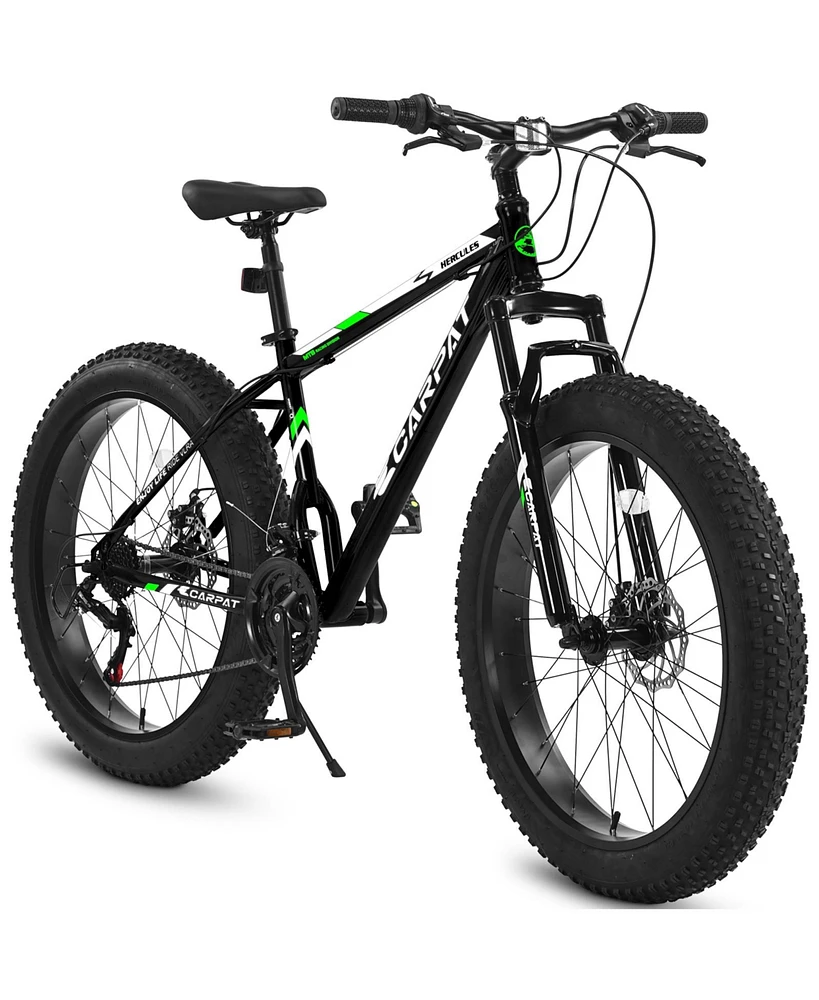 Simplie Fun 26" Fat Tire Mountain Bike with Full Shimano 21 Speed