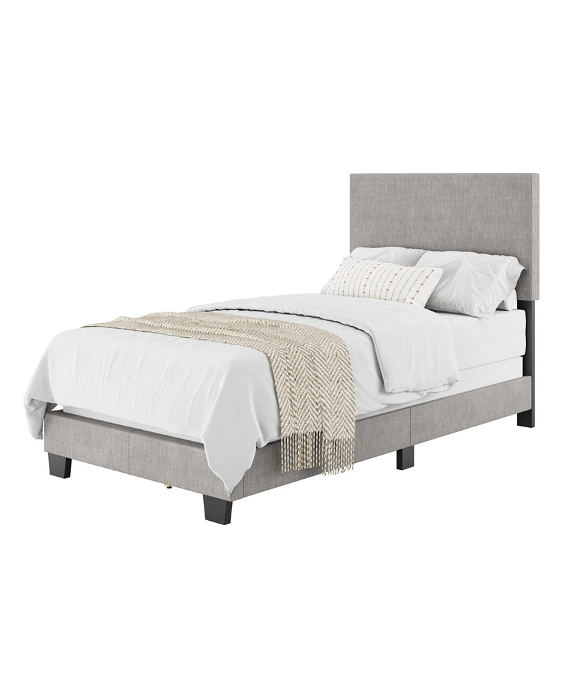 Amber & Emily Upholstered Modern Twin Bed