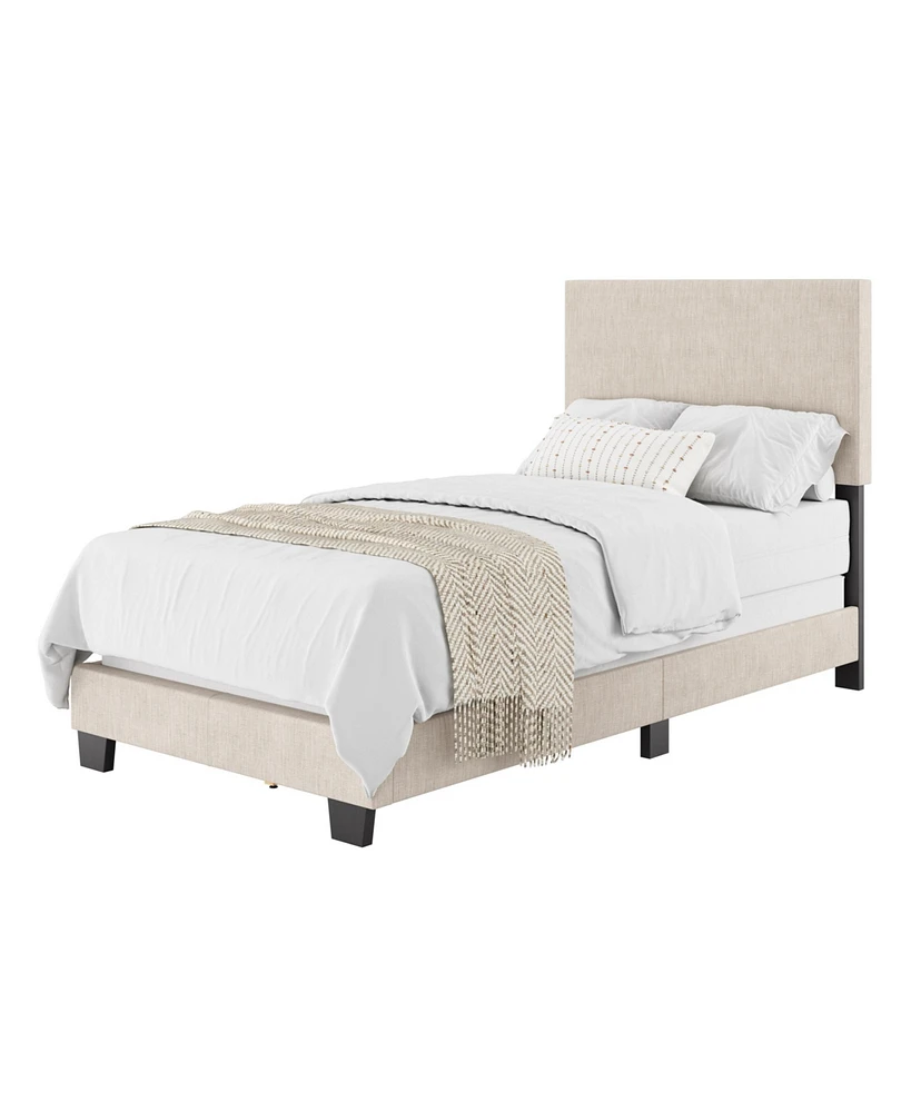 Amber & Emily Upholstered Modern Twin Bed