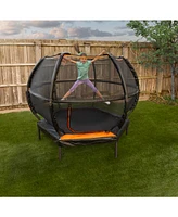 JumpKing 7ft Hexagonal Trampoline with Basketball Hoop