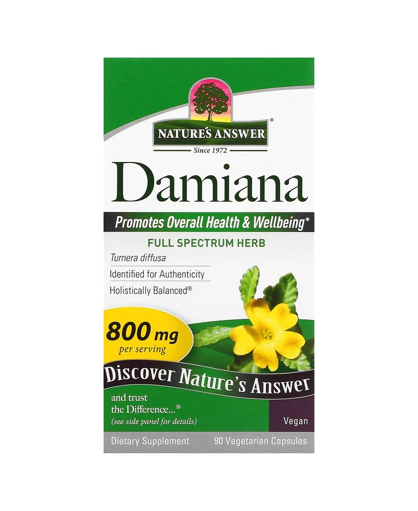 Nature's Answer Damiana - 90 Vegetarian Capsules - Assorted Pre