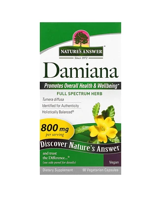 Nature's Answer Damiana 800 mg - 90 Vegetarian Capsules (400 mg per Capsule)