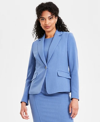 Kasper Petite Notched-Collar One-Button Blazer