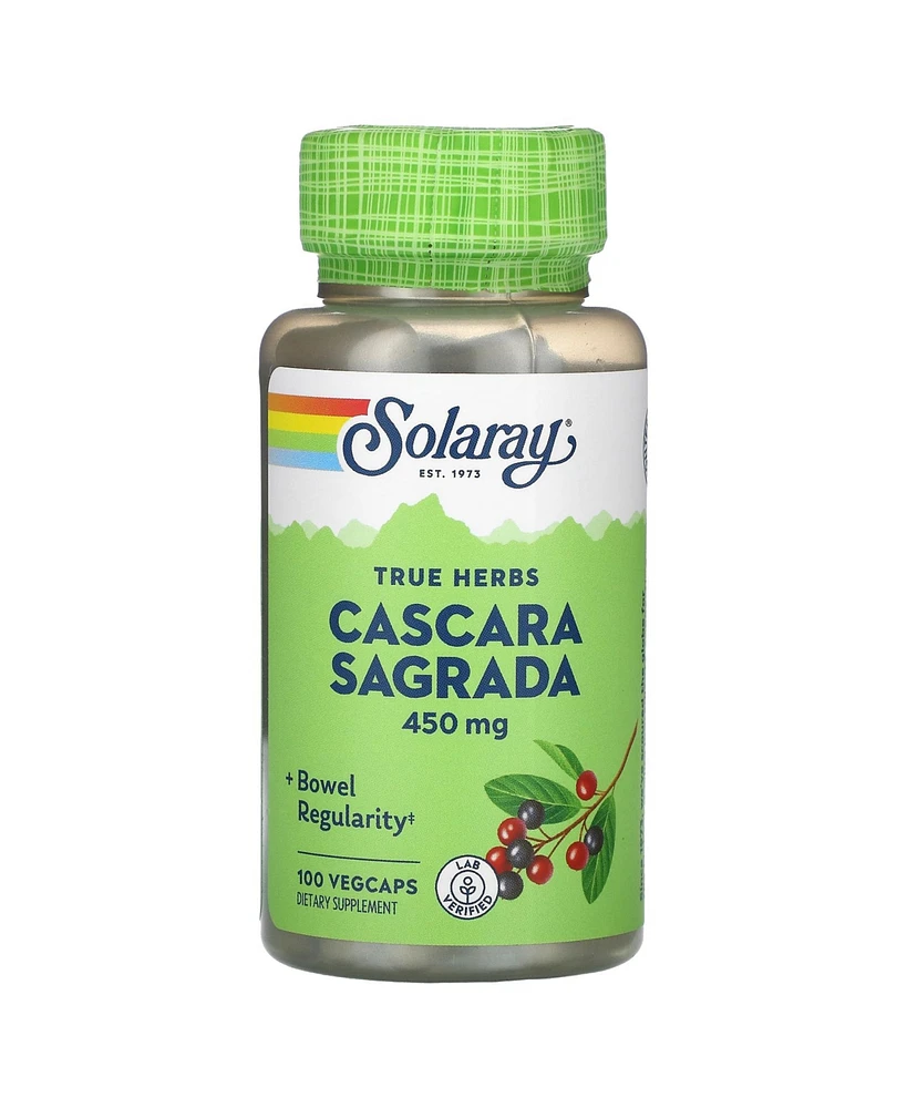 Solaray Cascara Sagrada True Herbs 450 mg