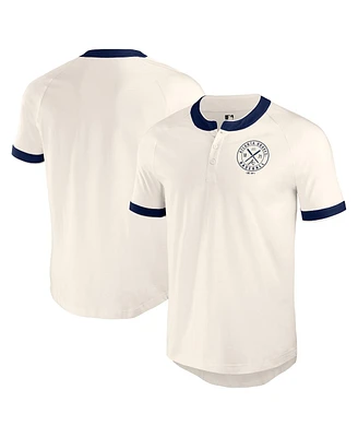 Darius Rucker Men's Collection by Fanatics White Atlanta Braves Henley Raglan T-Shirt