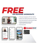 Sunny Health & Fitness Elite Interactive Series Cross Trainer Elliptical and Exclusive SunnyFit App Enhanced Bluetooth Connectivity – Sf