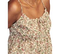 Lucky Brand Women's Floral-Print Tie-Front Swing Camisole