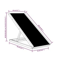vidaXL Dog Ramp Gray 39.4"x15.7" Solid Wood Fir