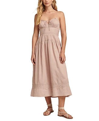 Lucky Brand Women's Lace-Trim Midi Dress