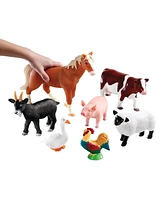 Kaplan Early Learning Company Jumbo Animals Set of 18 - Farm, Jungle, Pets