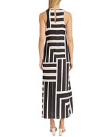 Donna Morgan Women's Striped Sleeveless Maxi Dress