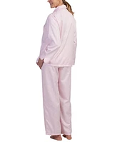 Miss Elaine Women's 2-Pc. Notched-Collar Pajamas Set