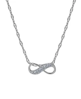 Macy's Silver-Plated Cubic Zirconia Infinity Pendant Necklace