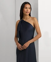 Lauren Ralph Women's One-Shoulder Satin Gown